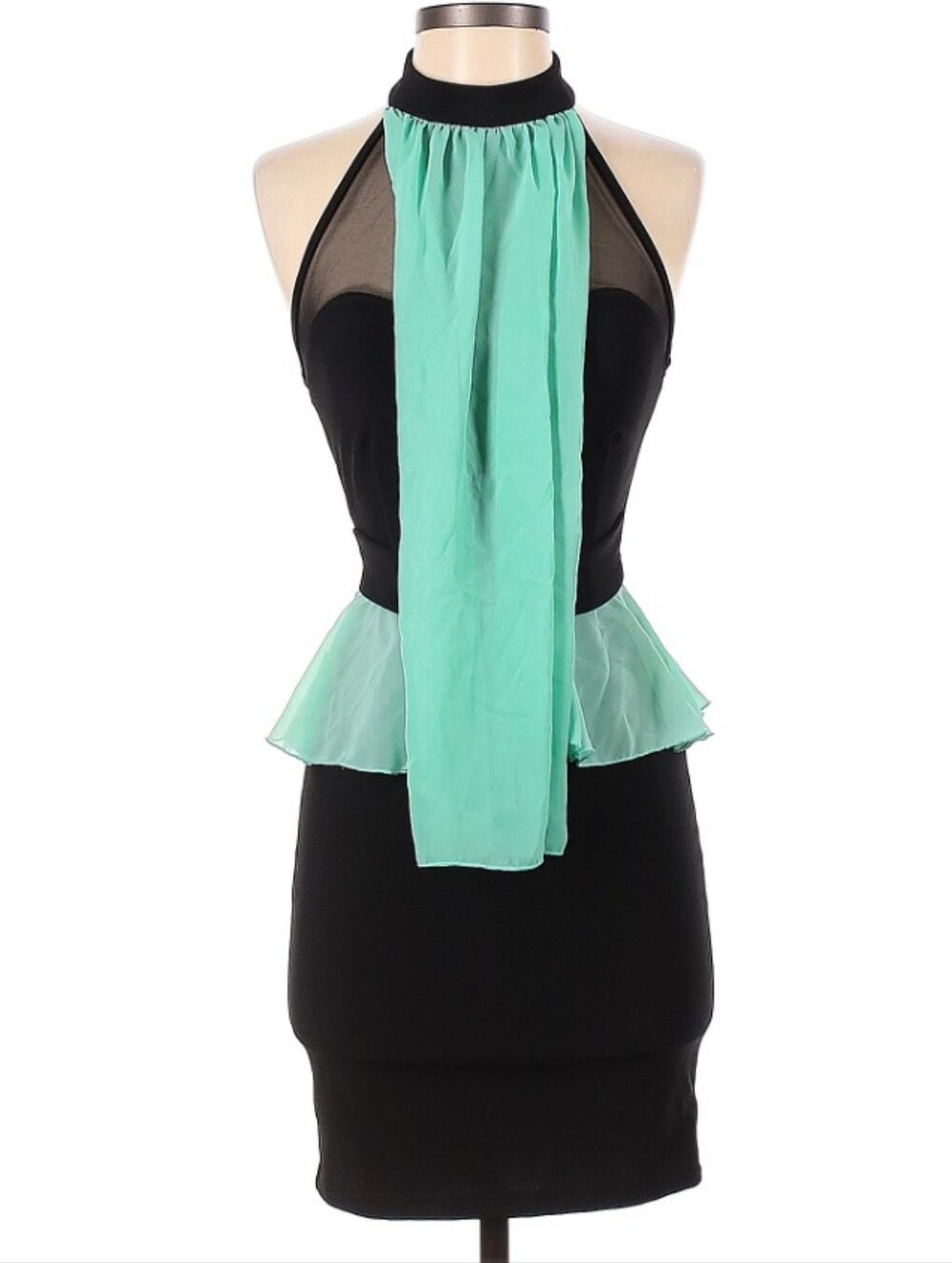 Mystic Peplum Cocktail Dress Women's Size Small